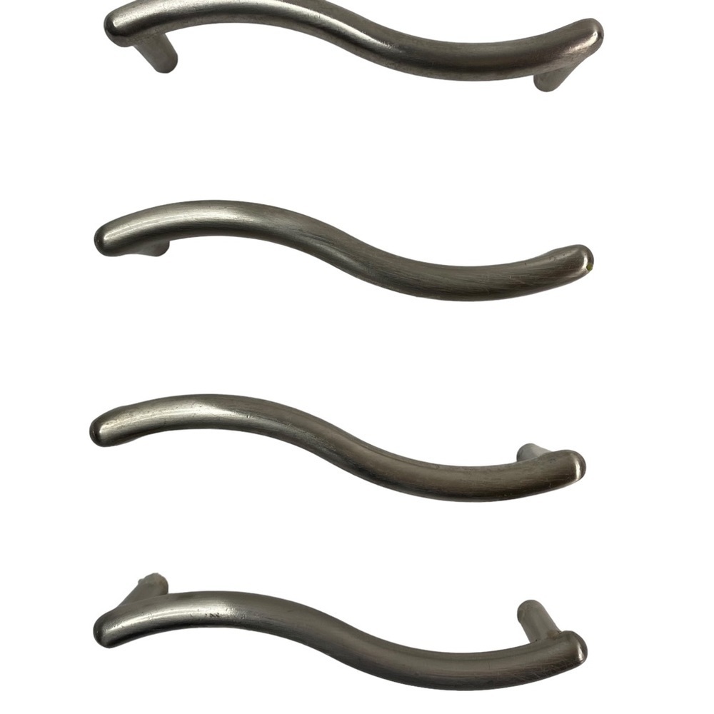 Metal Drawer Pull Handles Set of 12 Silver Color S-Curve Shaped Cabinet …
